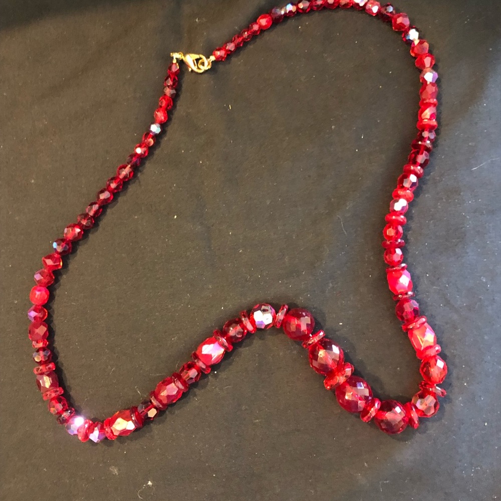 Red bead necklace